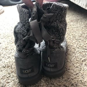Grey Knit Ugg Boots